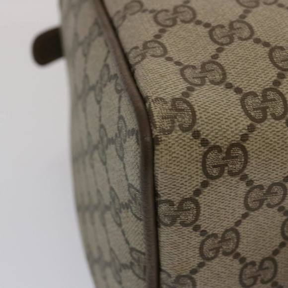 GUCCI GG Supreme Web Sherry Line Boston Bag Beige Red 24 02 007 Auth yk10839 - Picture 16 of 16